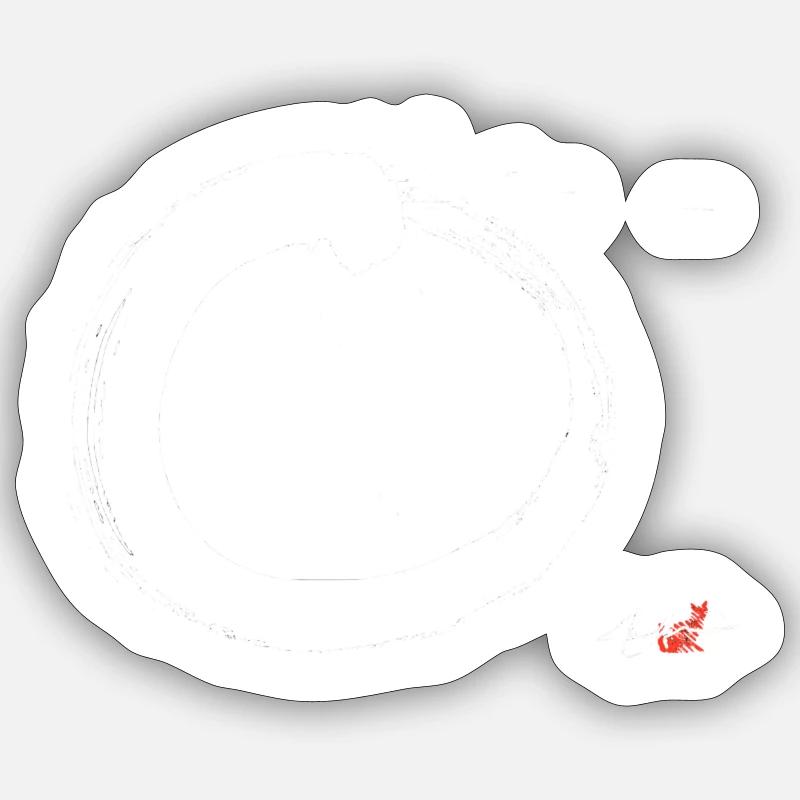 WHITE ZEN CIRCLE - Sticker size S (10 x 10 cm) - white matte