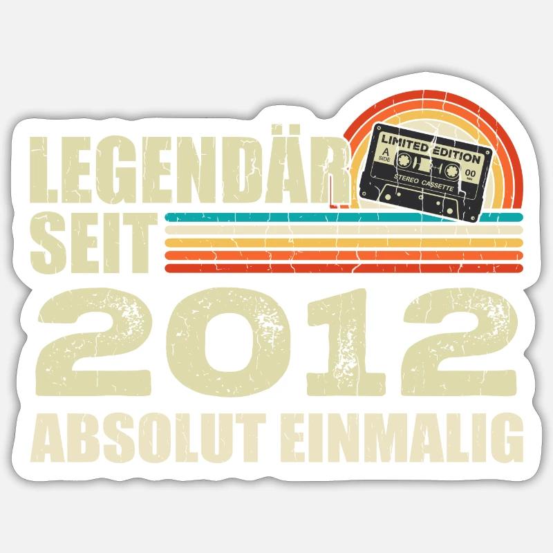 Legendär Seit 2012 - Absolut Einmalig Sticker Größe S (10 x 10 cm)