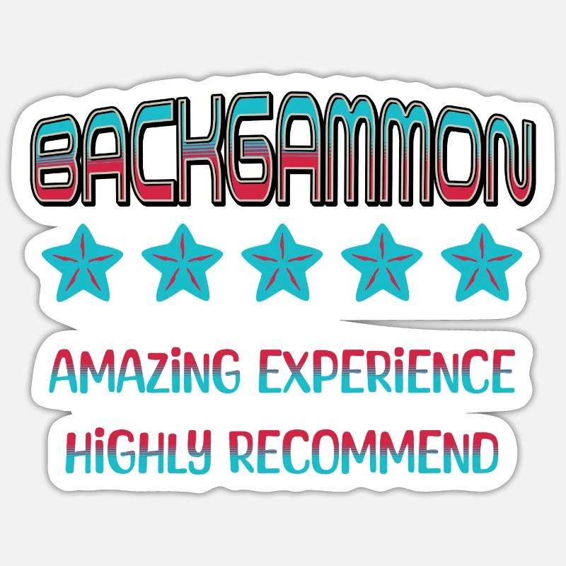 Backgammon Amazing Experience Highly Recommend Sticker size S (10 x 10 cm)
