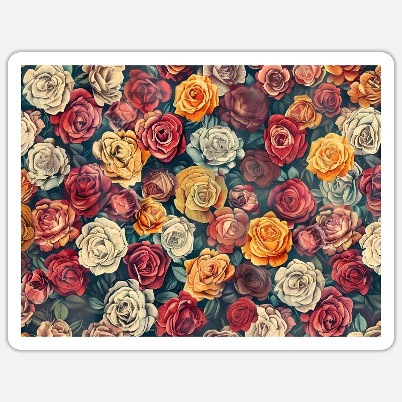 Image de style de dessin d’une collection de divers ros Sticker taille S (10 x 10 cm)