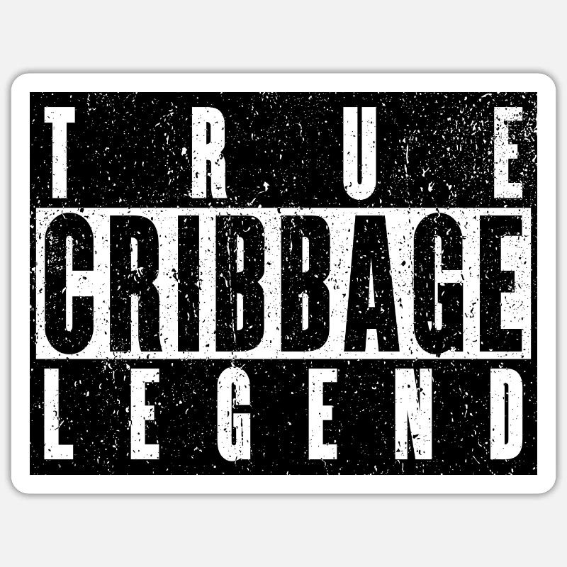 Cribbage Legend – humorous gift Sticker size S (10 x 10 cm)