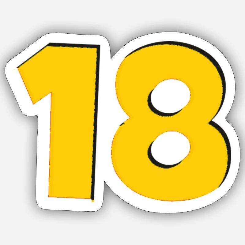 18 - Sticker taille S (10 x 10 cm) - blanc mat