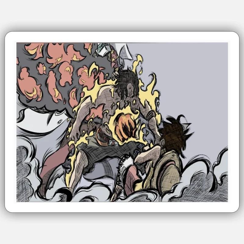Adieu Ace - Sticker taille S (10 x 10 cm) - blanc mat