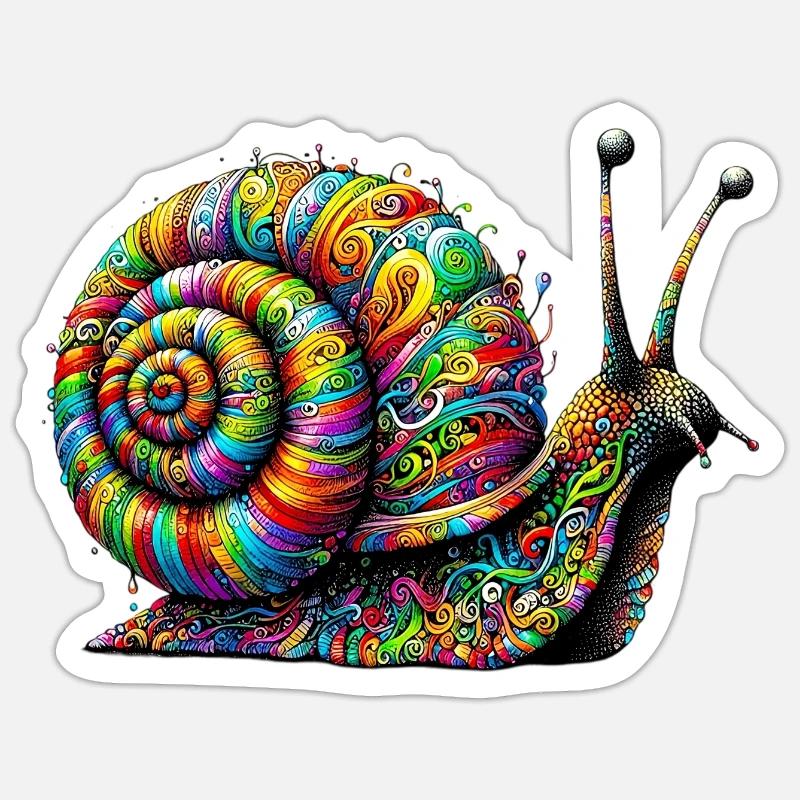 Snail - Sticker size S (10 x 10 cm) - white matte