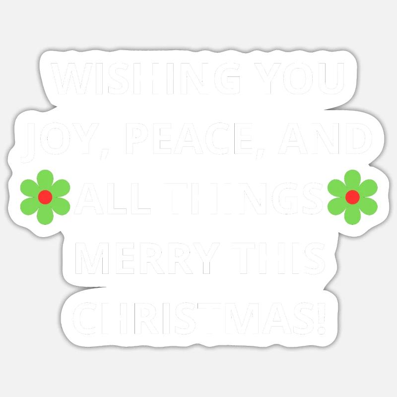 Christmas Blessings: Joy, Peace - Sticker size S (10 x 10 cm) - white matte