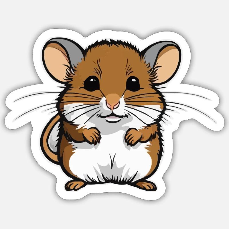 Dormouse - Sticker size S (10 x 10 cm) - white matte