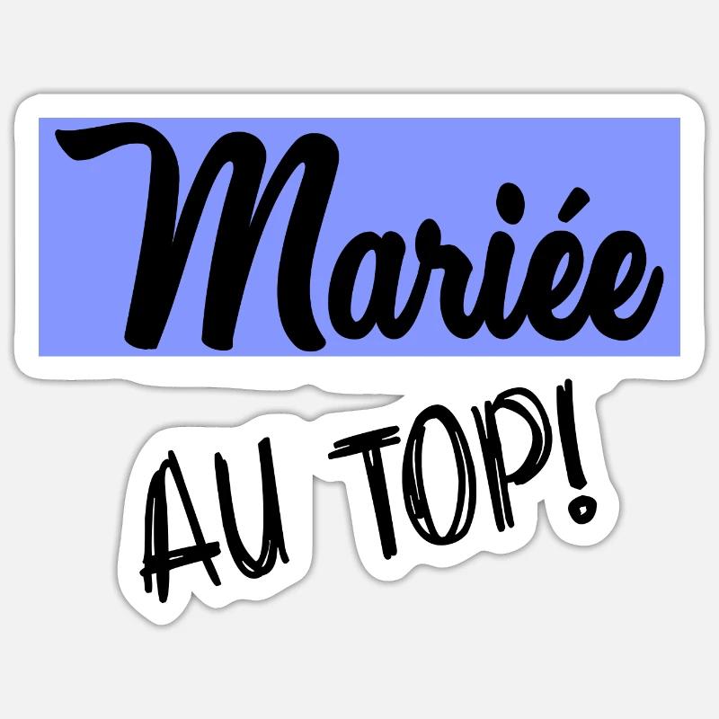 MARIEE. FUTURE MARIEE. EVJF. TEAM. TEAM MARIEE - Sticker taille S (10 x 10 cm) - blanc mat