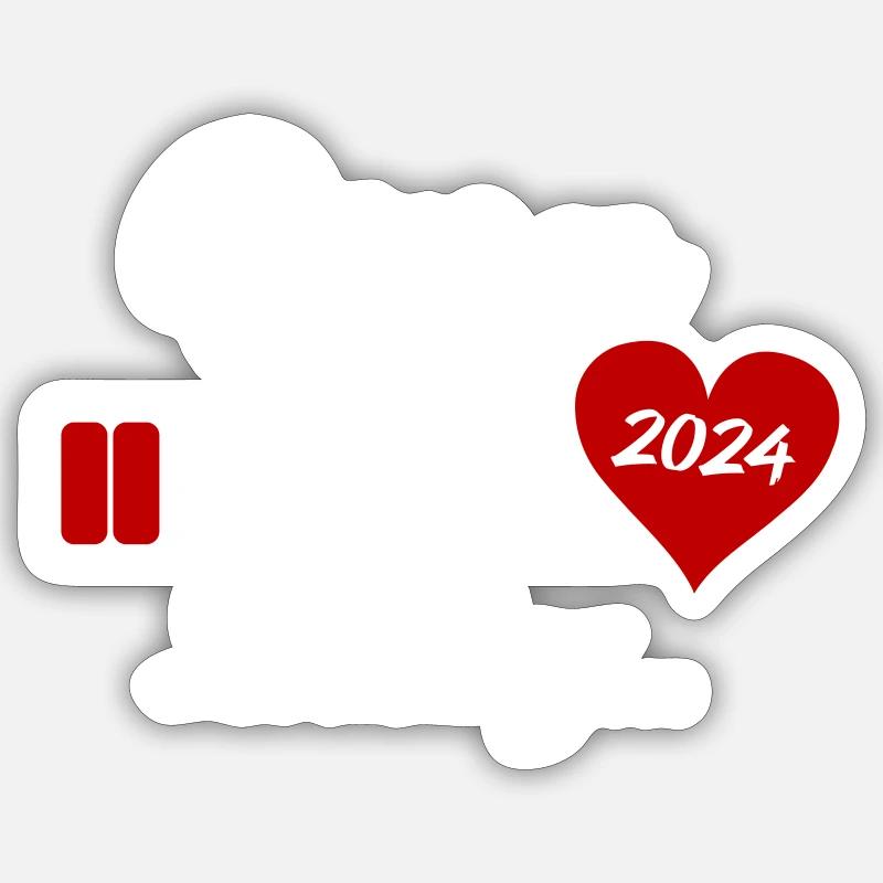 oma loading 2024 - Sticker Größe S (10 x 10 cm) - Mattweiß