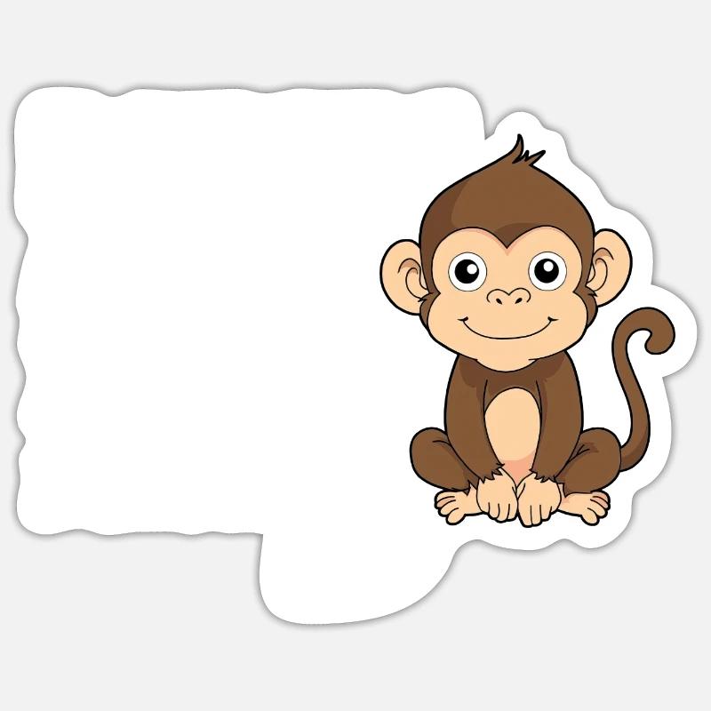 3rd birthday 2021 - This monkey is already 3 Sticker size S (10 x 10 cm)