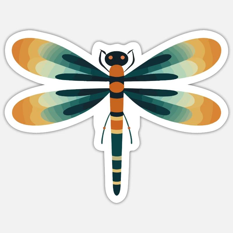 Libellule Sticker taille S (10 x 10 cm)