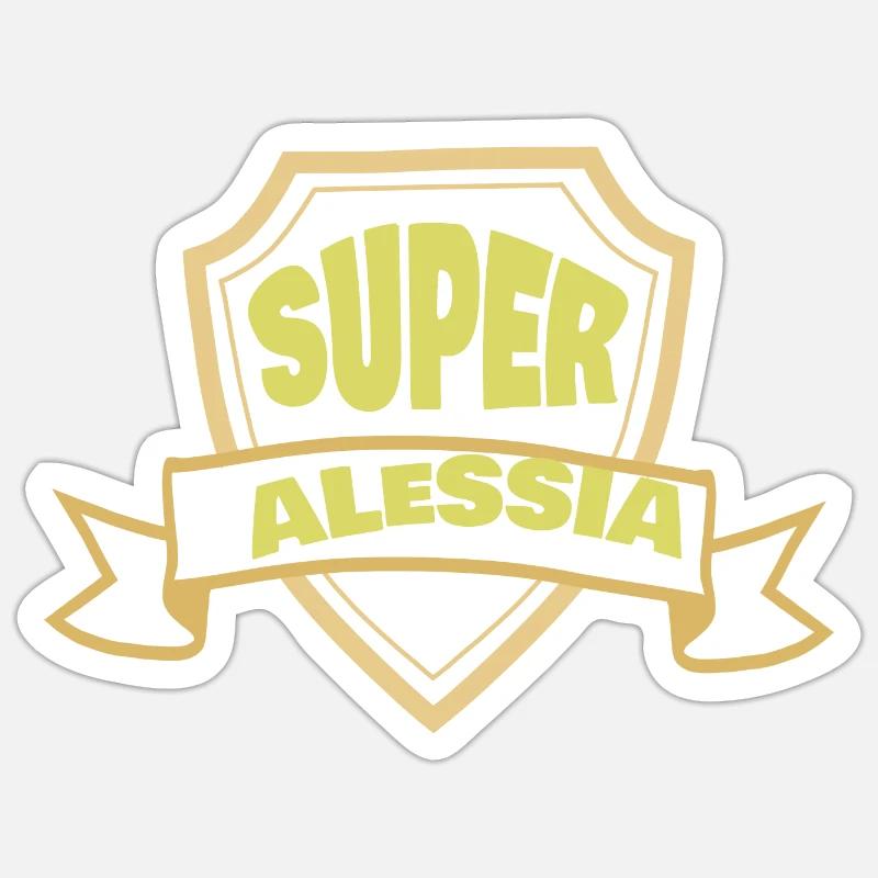 Alessia - Sticker taille S (10 x 10 cm) - blanc mat