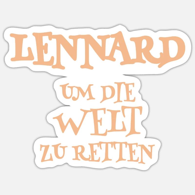 Gift for Lennard - Sticker size S (10 x 10 cm) - white matte