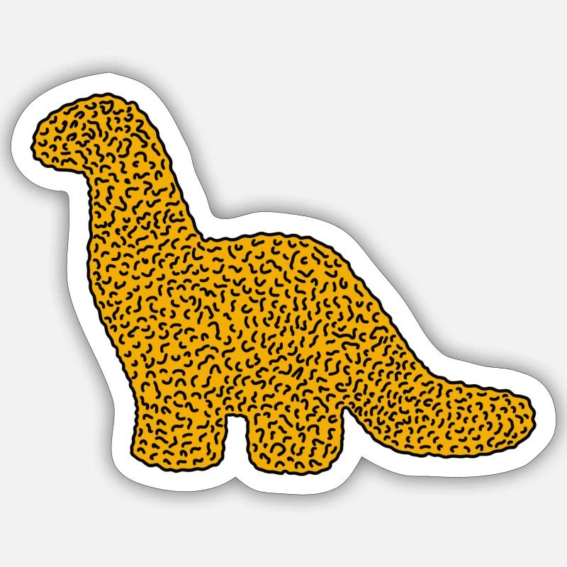Brachiosaurus Dinonugget - Sticker Größe S (10 x 10 cm) - Mattweiß