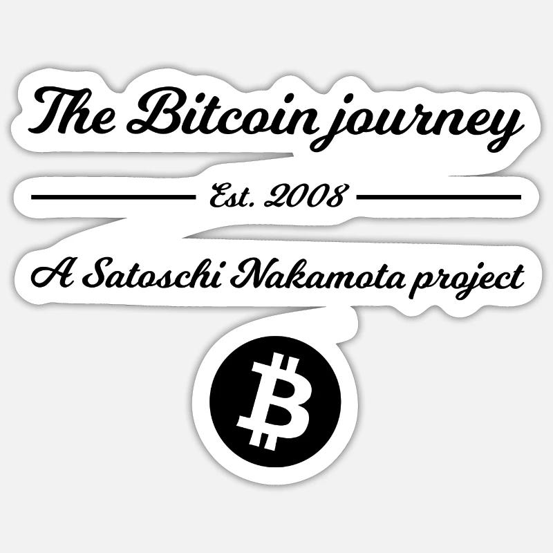 The Satoshi Project - Sticker size S (10 x 10 cm) - white matte
