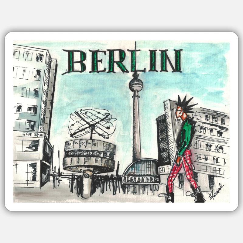 Alexander Square - Sticker size S (10 x 10 cm) - white matte
