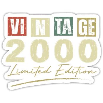 Vintage 2000 Original 2000 Anniversary Gift - Sticker size S (10 x 10 cm) - white matte - Front