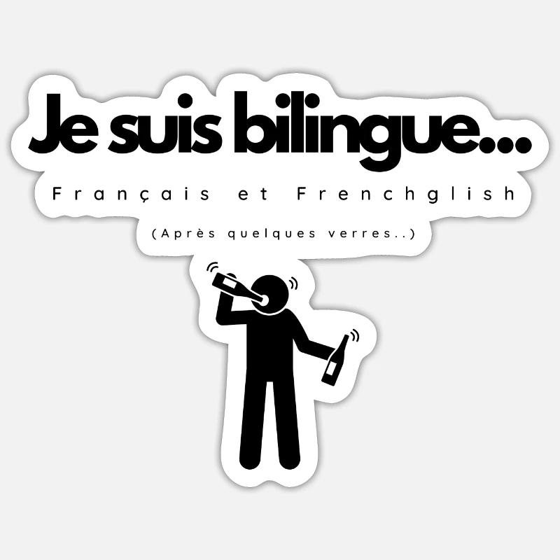 Je suis Bilingue Sticker taille S (10 x 10 cm)
