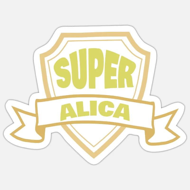 Alica - Sticker Größe S (10 x 10 cm) - Mattweiß