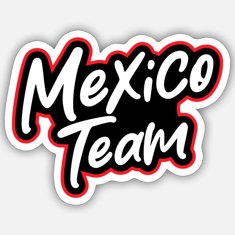 Mexiko Team - Sticker Größe S (10 x 10 cm) - Mattweiß