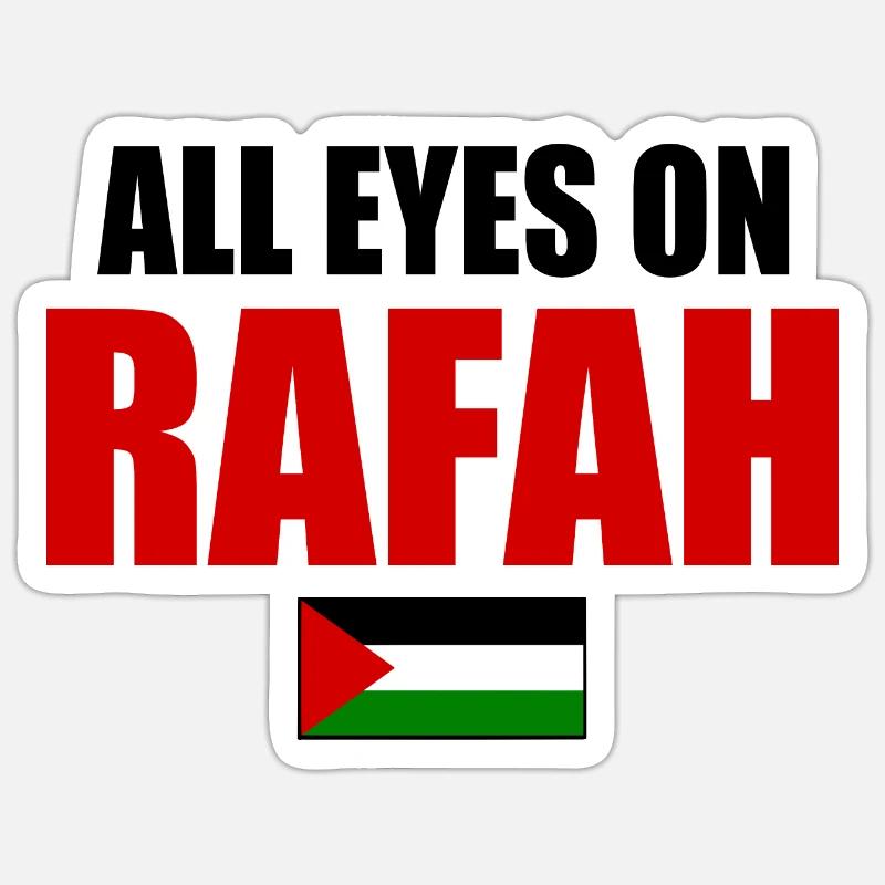 all eyes on rafah - Sticker Größe S (10 x 10 cm) - Mattweiß