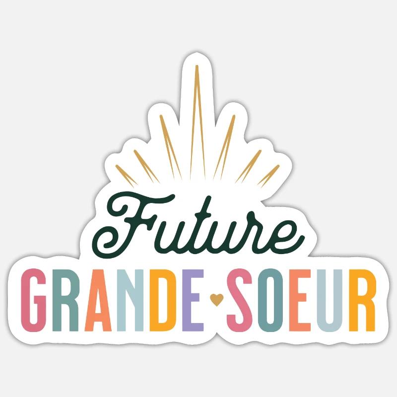 Zukünftige große Schwester 2025 Ich werde eine große Schwester Sticker Größe S (10 x 10 cm)