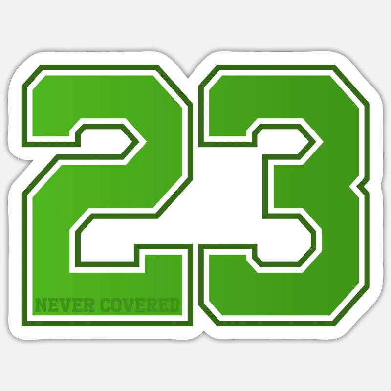 23 (Twenty-three) - Sticker size S (10 x 10 cm) - white matte