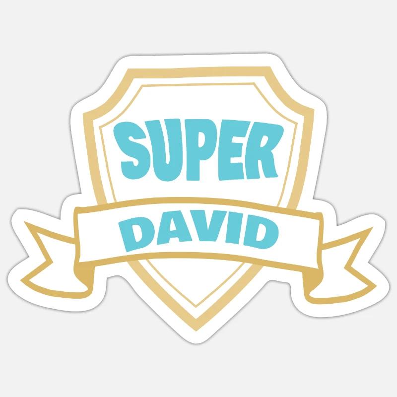 David - Sticker taille S (10 x 10 cm) - blanc mat