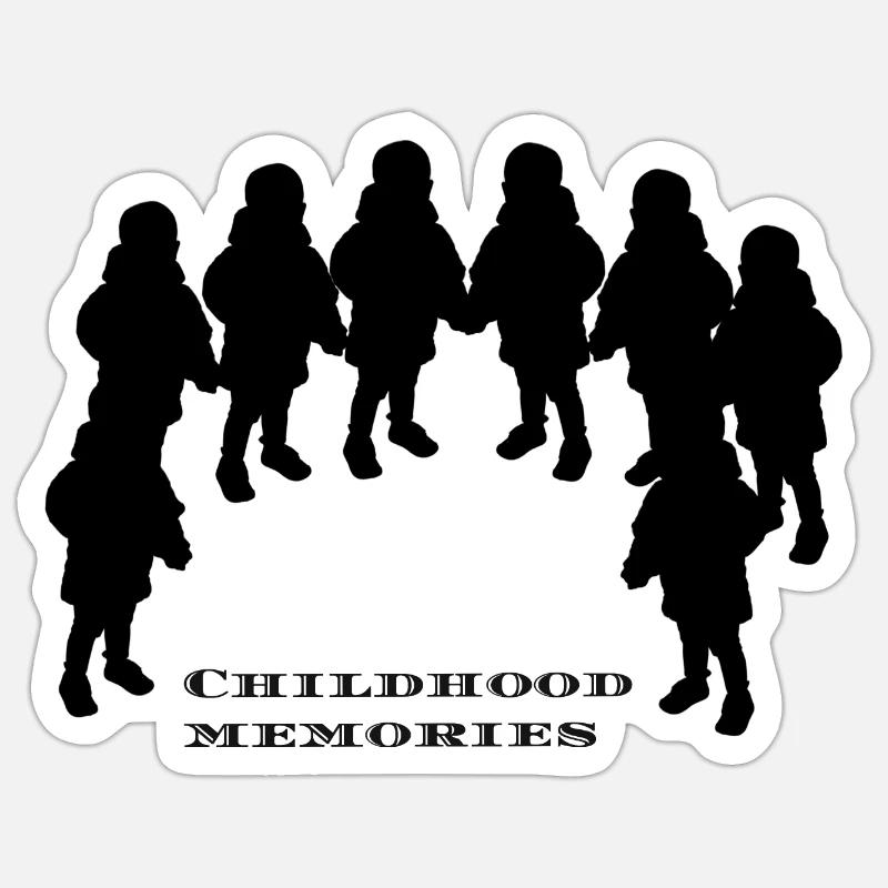 Souvenirs d’enfance - Sticker taille S (10 x 10 cm) - blanc mat