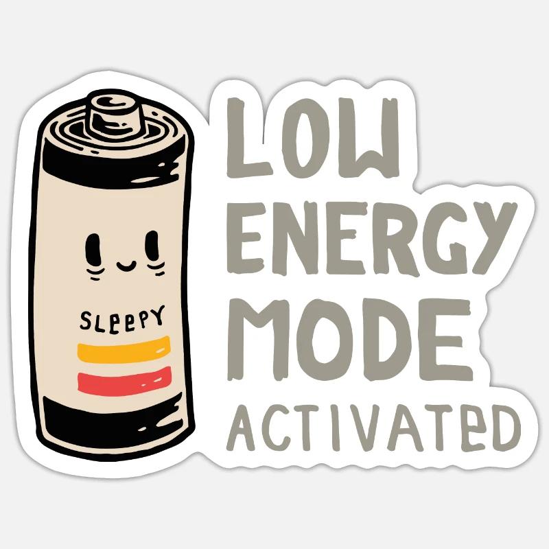 Mode basse énergie activé Sticker taille S (10 x 10 cm)