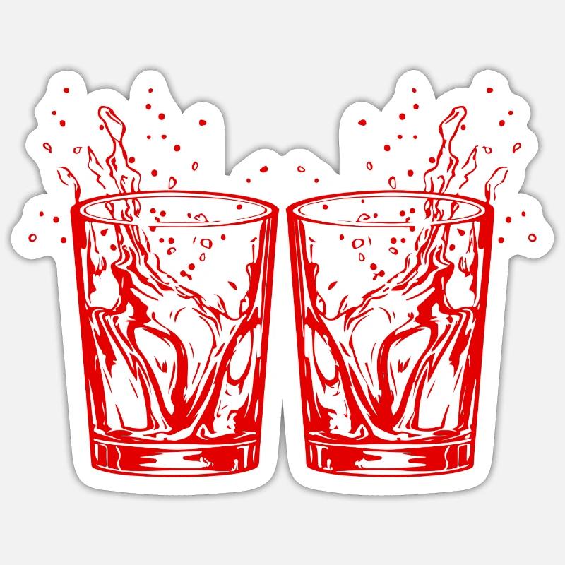 Boisson à la tequila Sticker taille S (10 x 10 cm)
