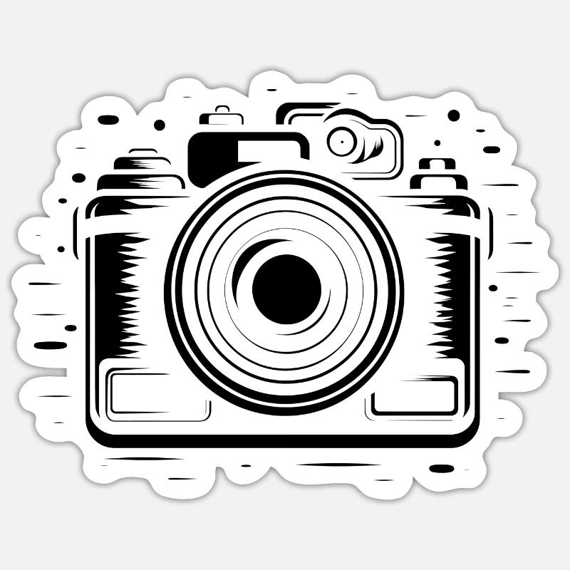 Camera - Sticker size S (10 x 10 cm) - white matte