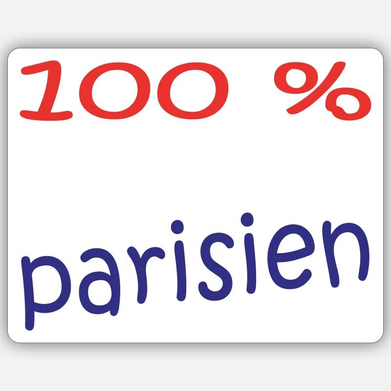 Pariser - Sticker Größe S (10 x 10 cm) - Mattweiß