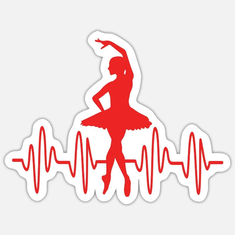 Danseuse de ballet Sticker taille S (10 x 10 cm)