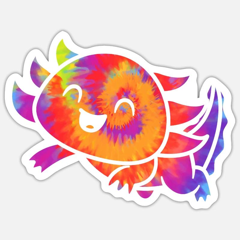 Axolotl - Sticker taille S (10 x 10 cm) - blanc mat