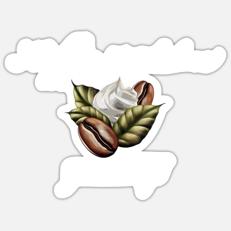 Kaffee & Sahne Sticker Größe S (10 x 10 cm)