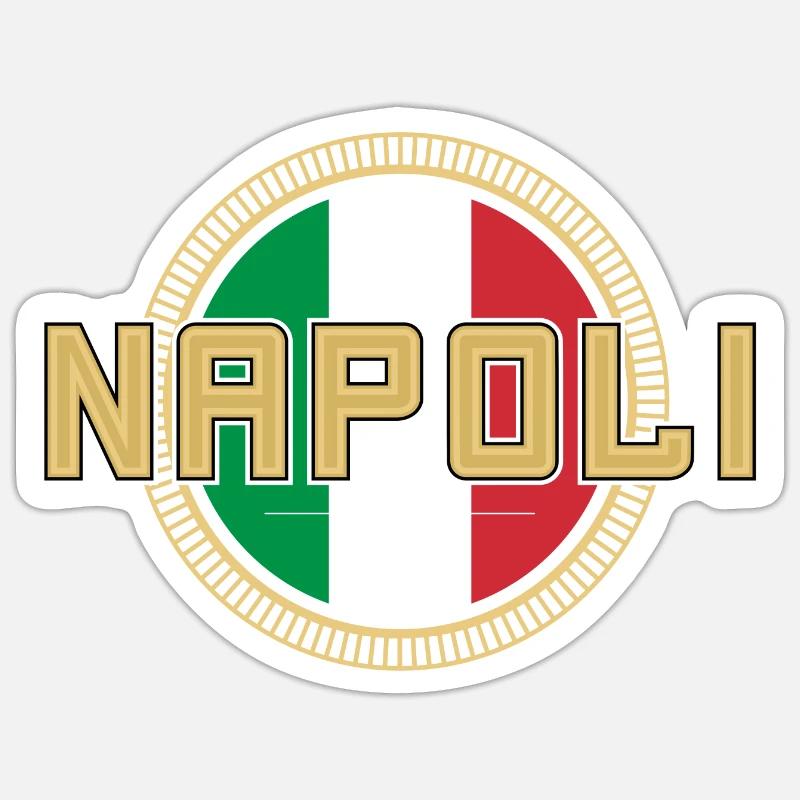 NAPOLI - Sticker Größe S (10 x 10 cm) - Mattweiß