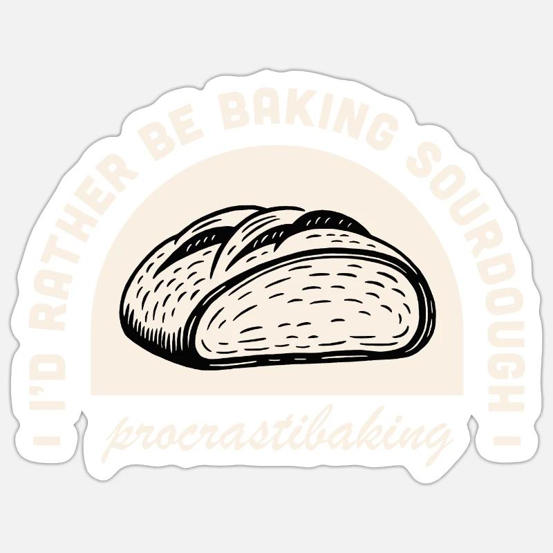 Humour pain sourdough - Sticker taille S (10 x 10 cm) - blanc mat