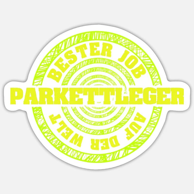 Parquet layers - Sticker size S (10 x 10 cm) - white matte