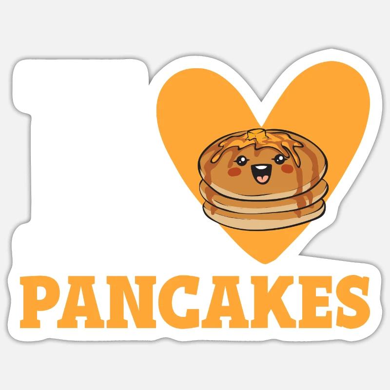 Pancake Breakfast Pancakes - Sticker size S (10 x 10 cm) - white matte