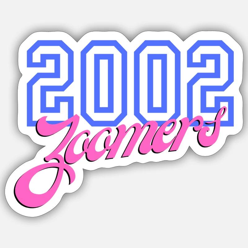 2002 Zoomers Sommer Retro Gradient Logo - Sticker Größe S (10 x 10 cm) - Mattweiß