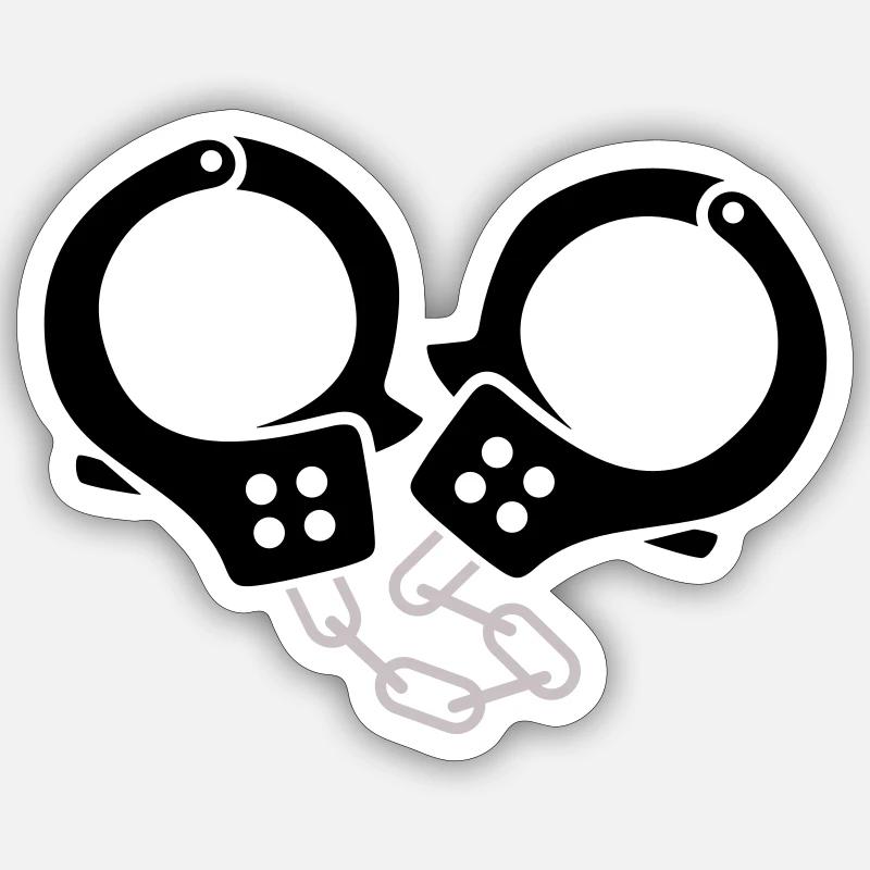 Handcuffs 2 Sticker size S (10 x 10 cm)