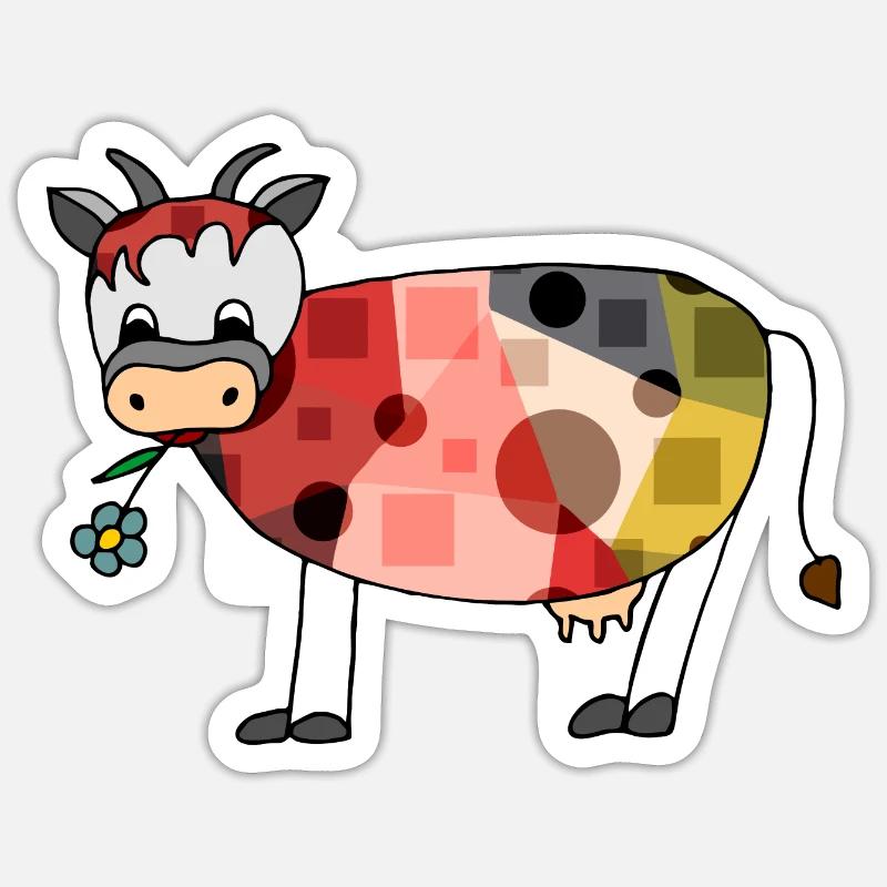 Cow - Sticker size S (10 x 10 cm) - white matte