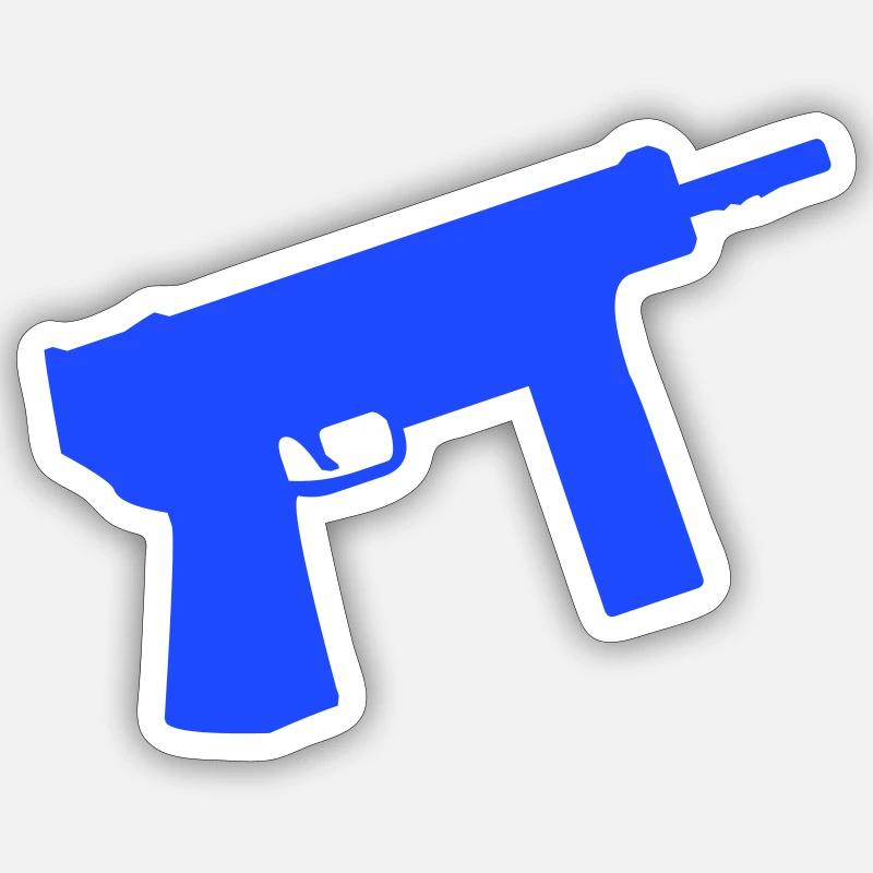 weapon - Sticker size S (10 x 10 cm) - white matte