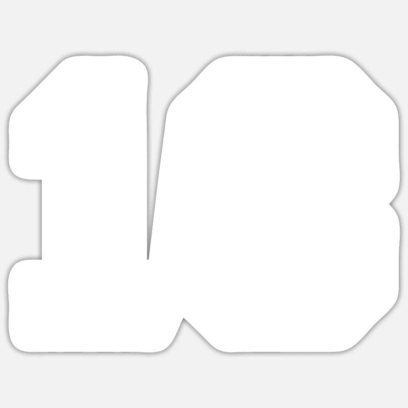 18 - Sticker taille S (10 x 10 cm) - blanc mat