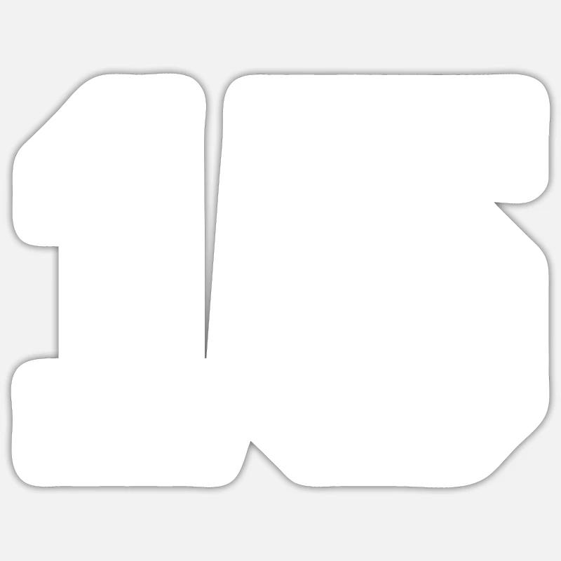 15 - Sticker Größe S (10 x 10 cm) - Mattweiß