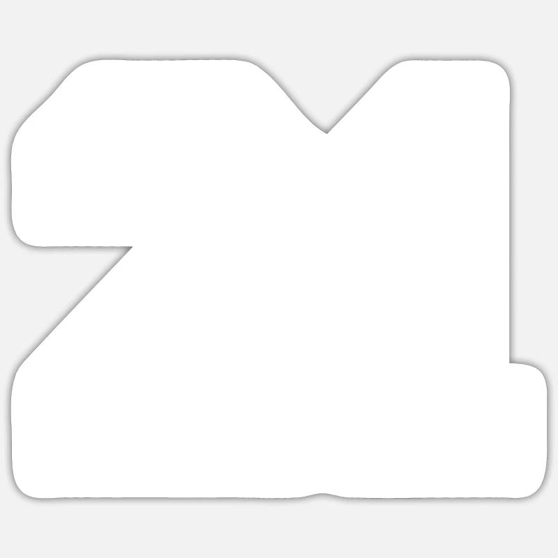 21 - Sticker Größe S (10 x 10 cm) - Mattweiß