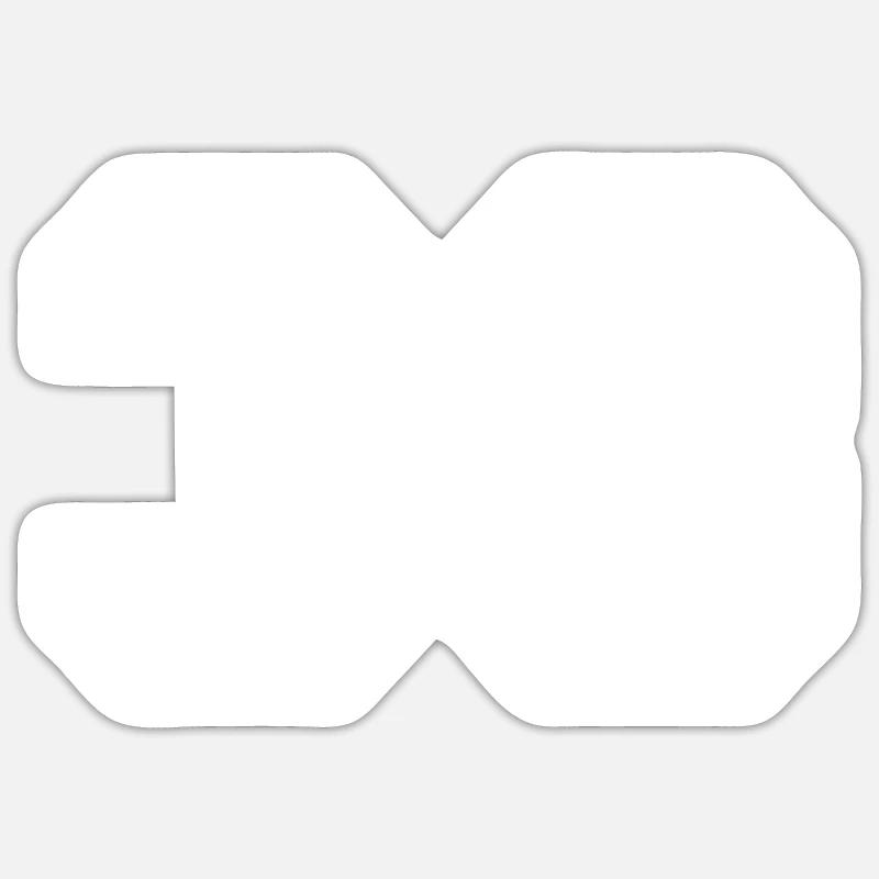 33 - Sticker taille S (10 x 10 cm) - blanc mat