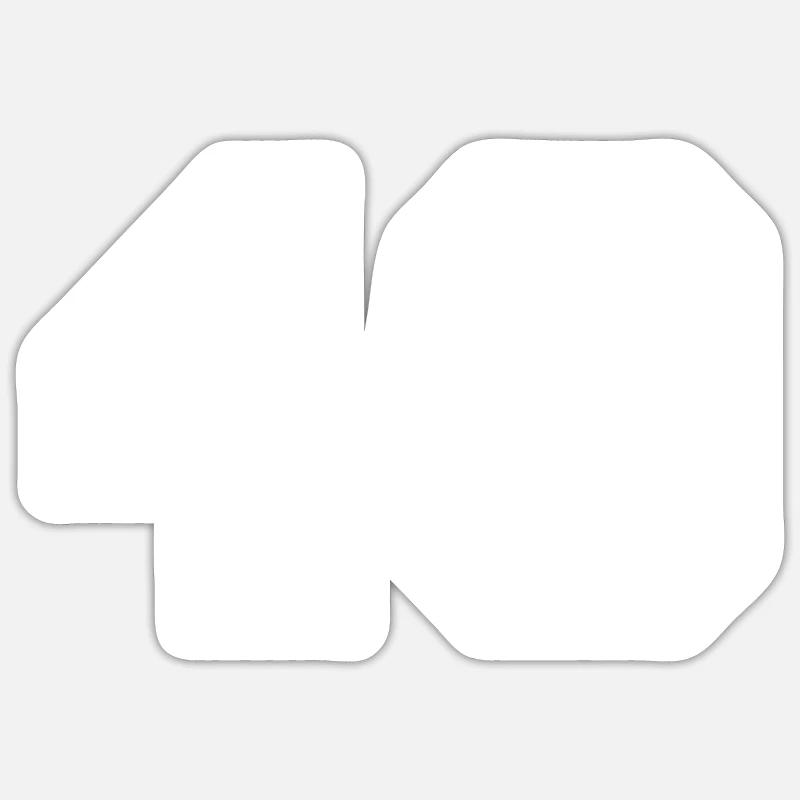 Numéro 49 - Sticker taille S (10 x 10 cm) - blanc mat