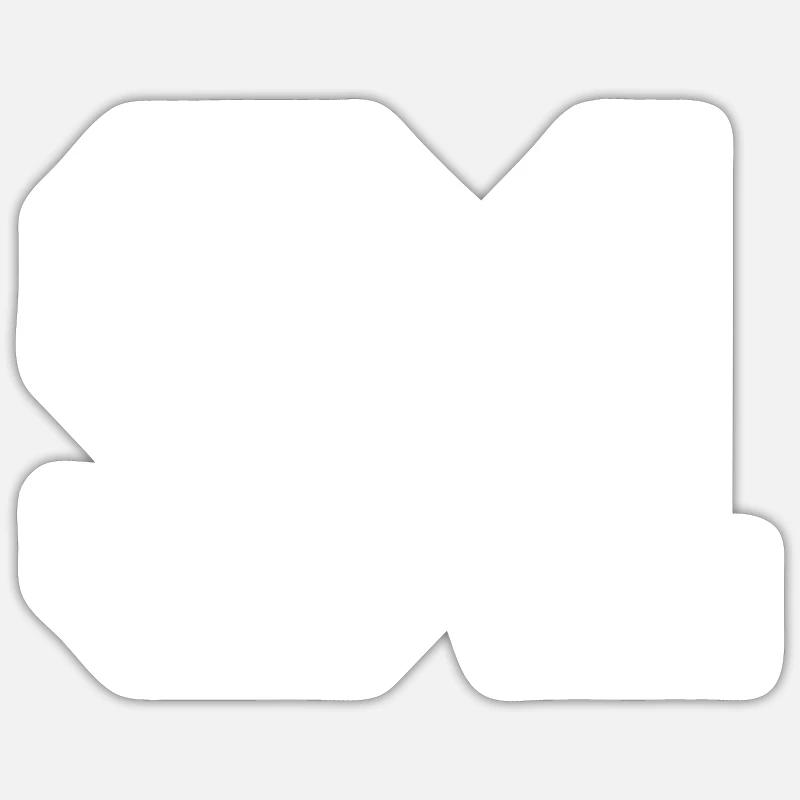 91 - Sticker Größe S (10 x 10 cm) - Mattweiß