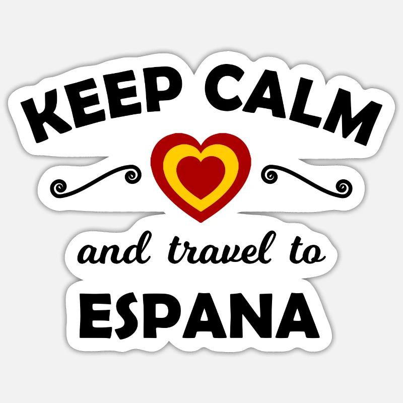 Vacances en Espagne - Sticker taille S (10 x 10 cm) - blanc mat